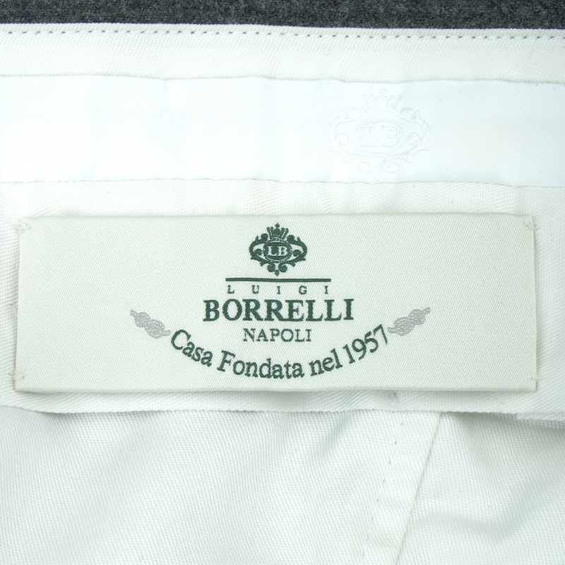 Luigi Borrelli Grauer Soft Flanell Anzug