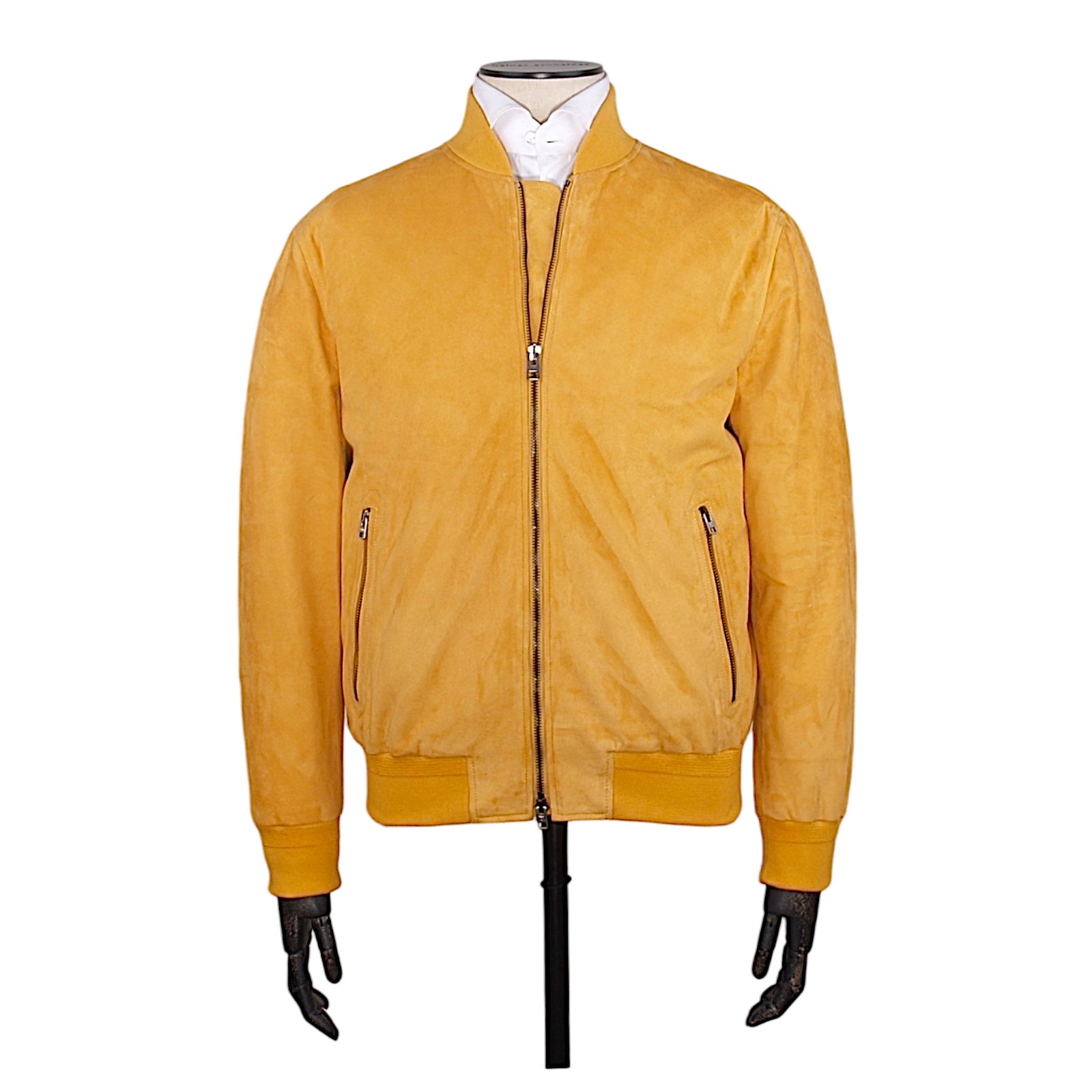 Manto mustard yellow summer blouson made from the finest lamb leather