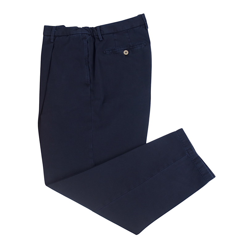 Briglia 1949 Leinen Baumwollhose Model Courmayeurv Dunkelblau