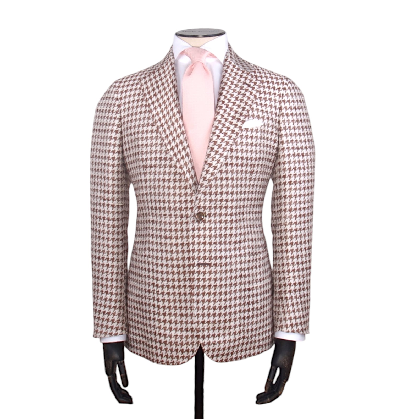Stile Latino Sakko mit einem Pepita Muster in braun-beige
