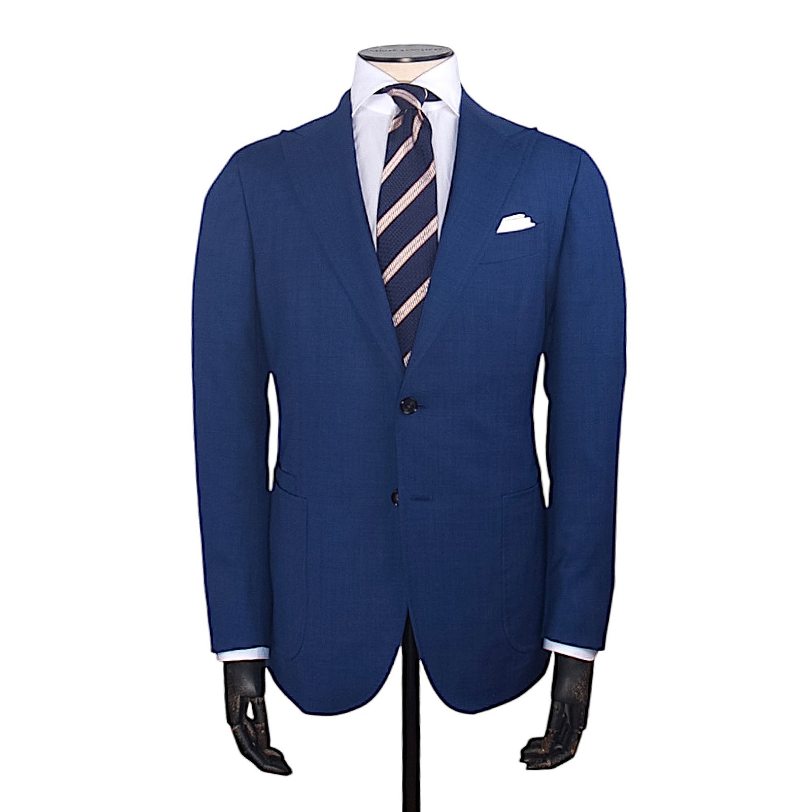 Stile Latino blauer Anzug aus Wolle mit Peakrever