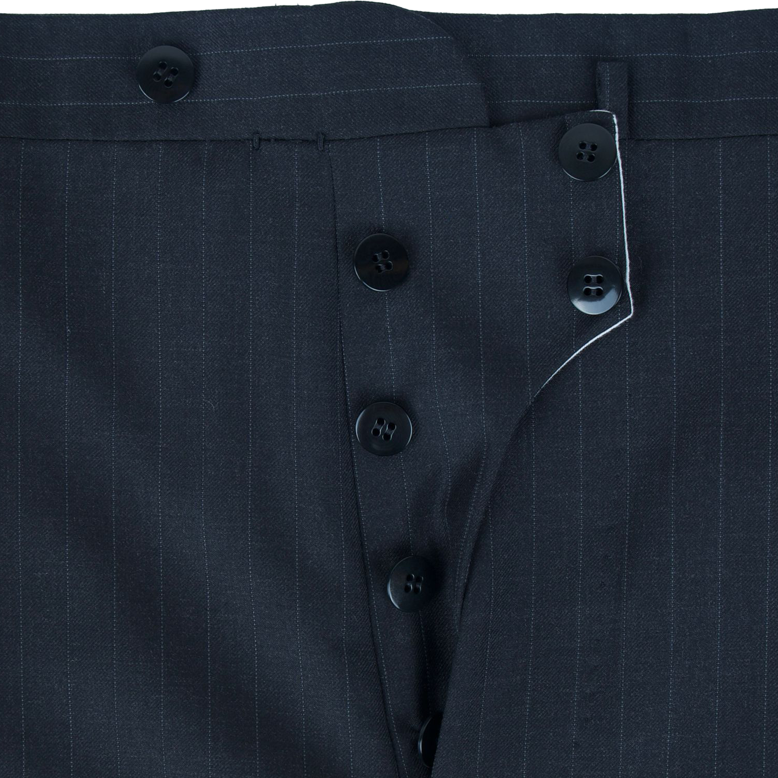 Cesare Attolini Anzug in mittel-grau mit violettem Nadelstreifen