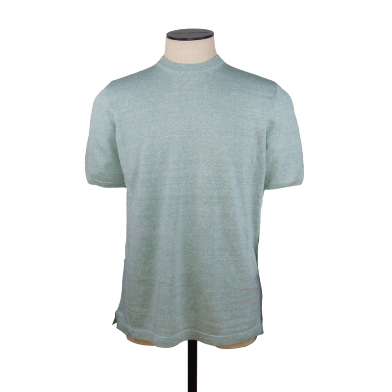 Fioroni pastellgrüne Strick T-Shirt