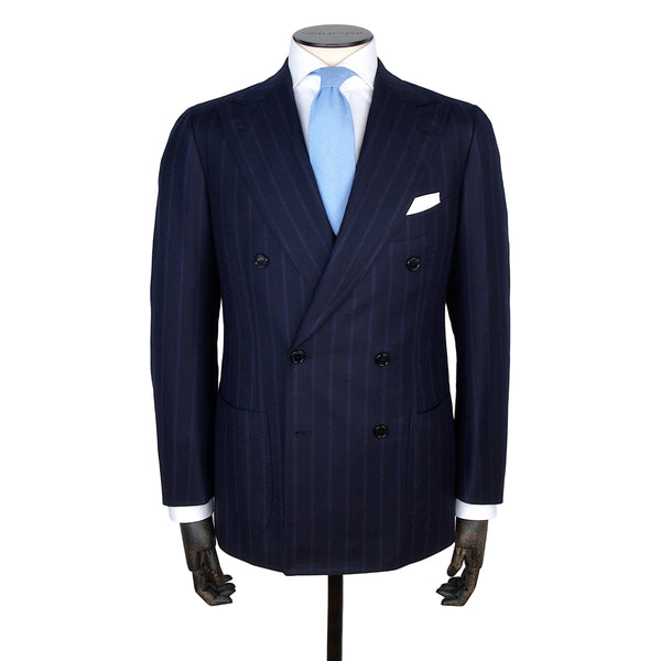 Cesare Attolini Blue Flannel Suit in Super 170s Wool and Cashmere