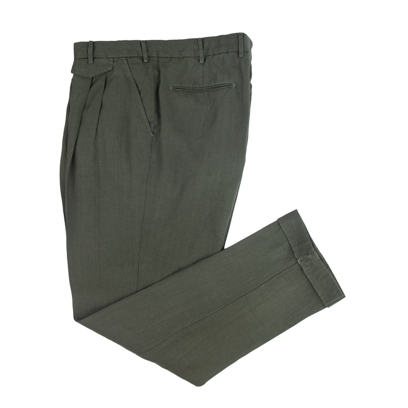 Santaniello linen trousers Evoluto Khaki