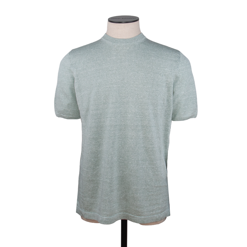 Fioroni pastellgrüne Strick T-Shirt
