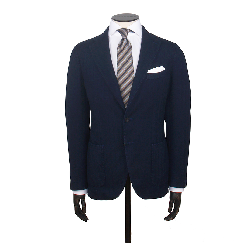 Santaniello cotton jacket in dark blue