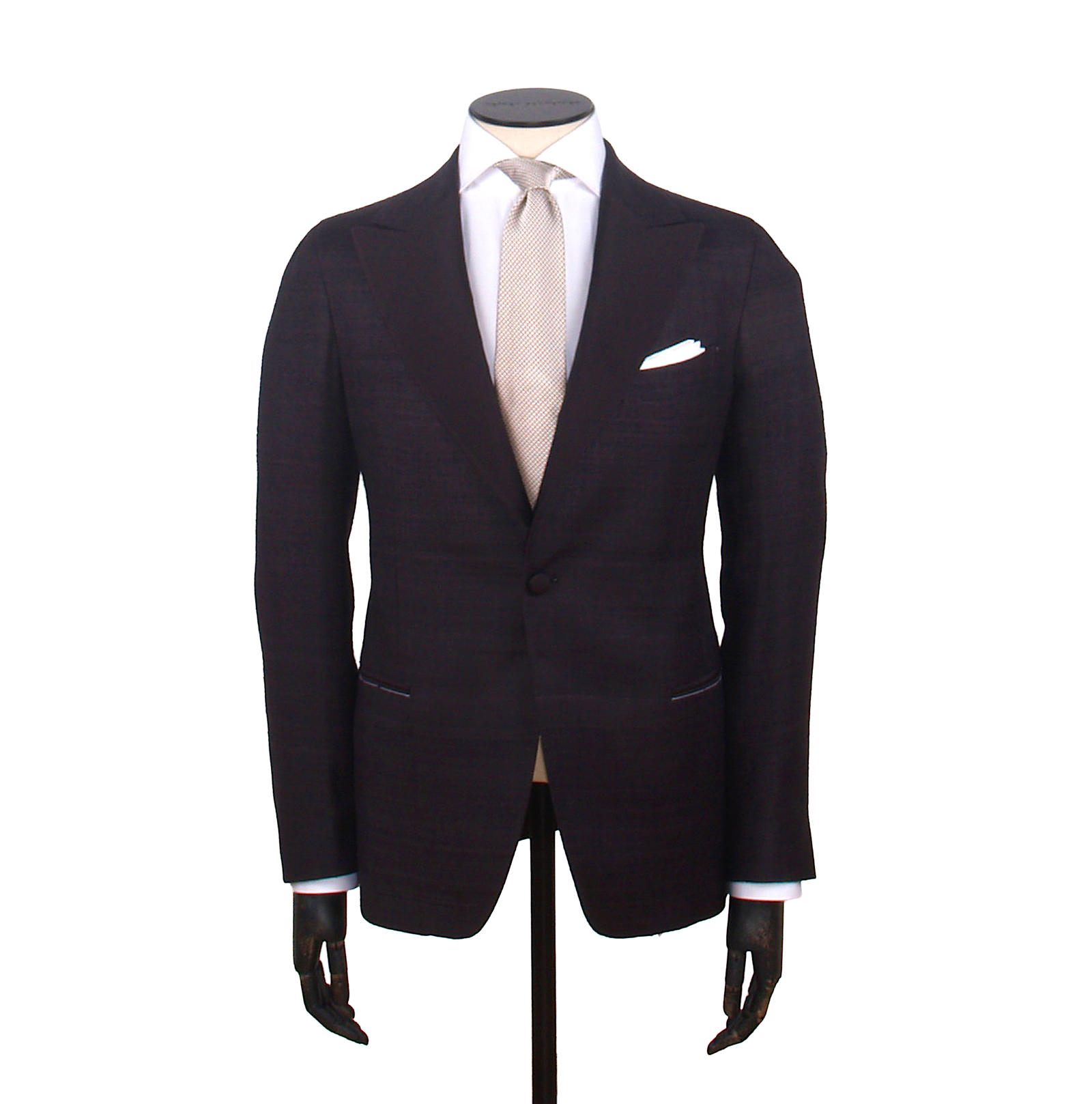 Gaiola silk tuxedo in dark brown