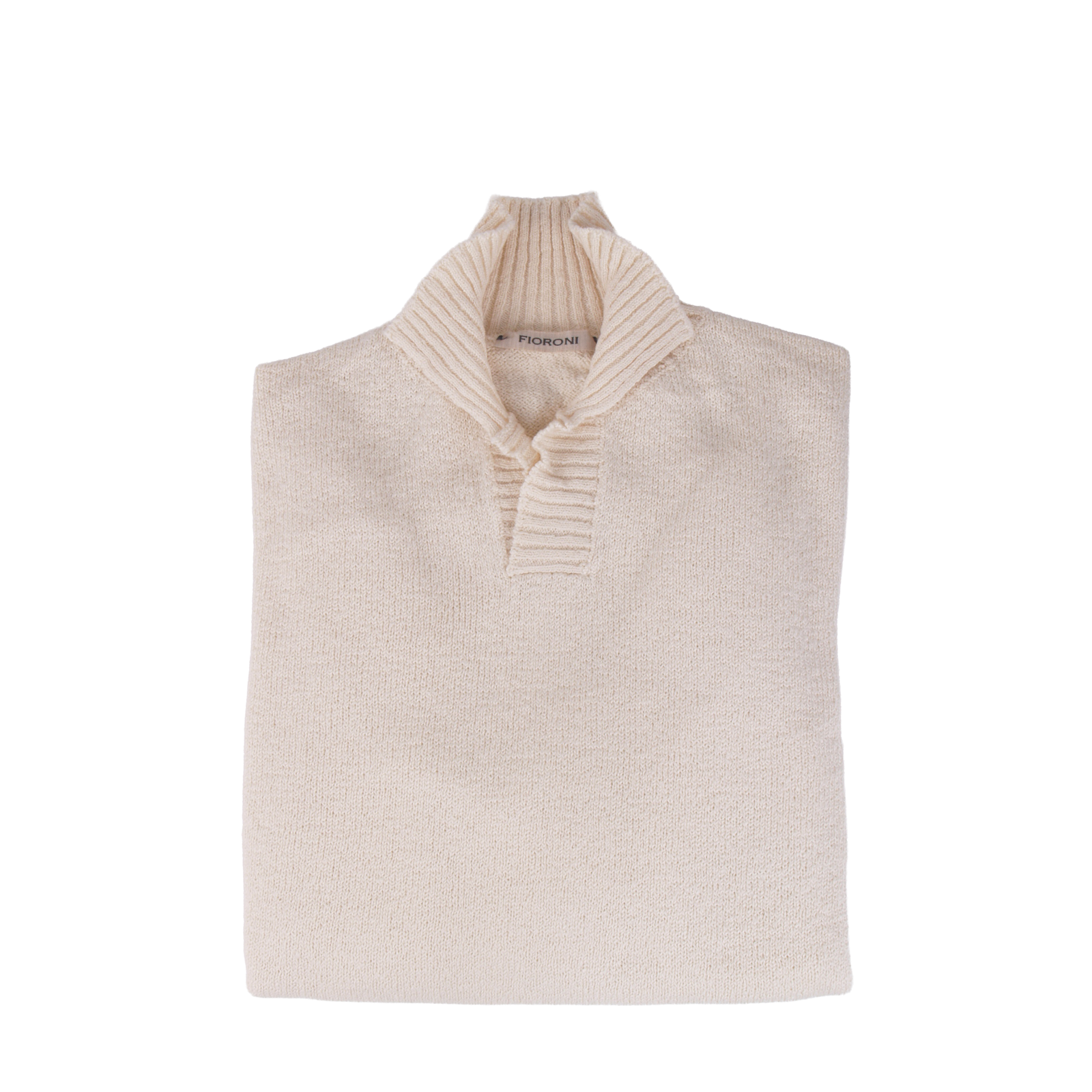 Fioroni beige Baumwollpullover mit langen Ärmeln