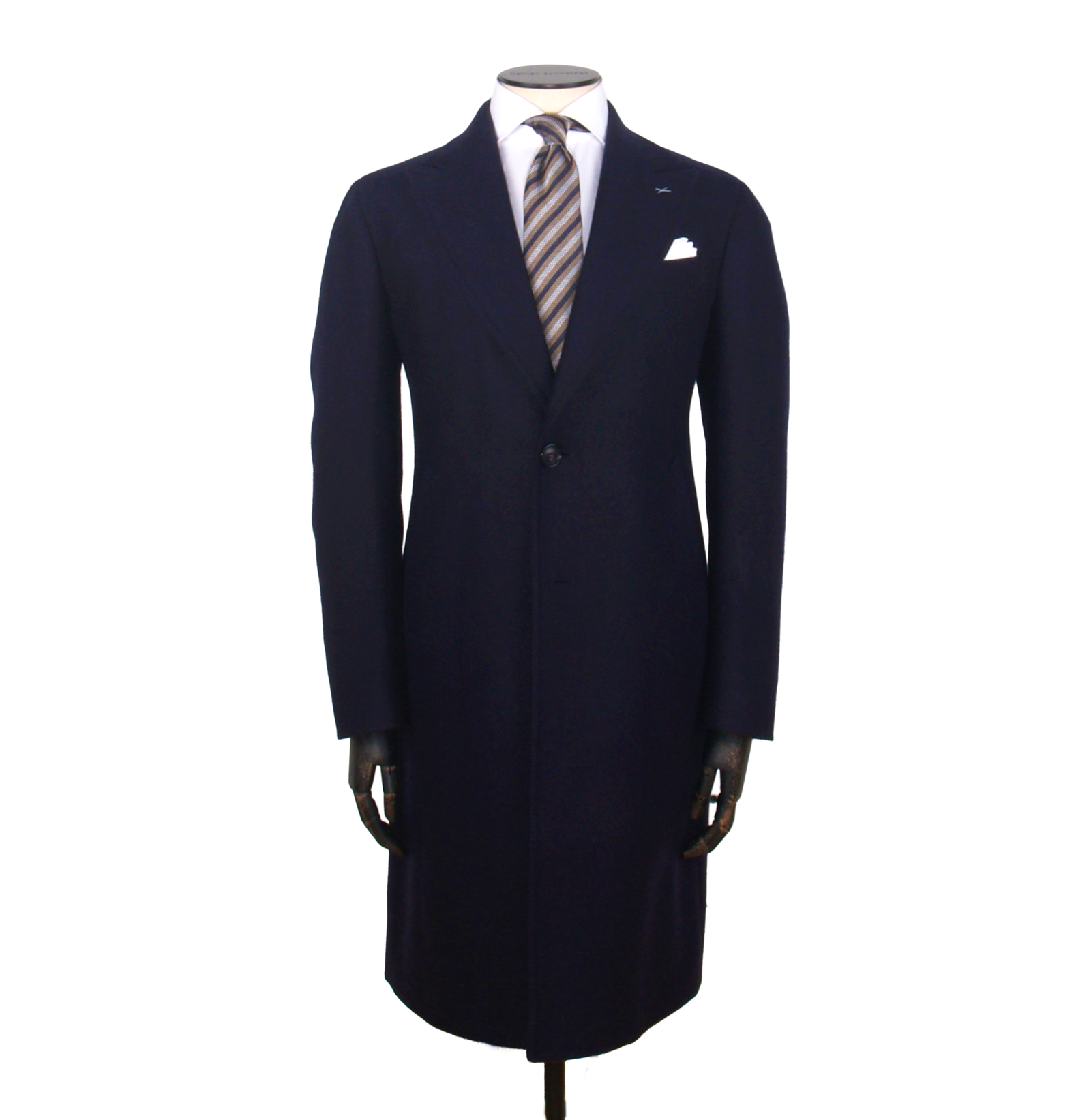Gaiola Napoli coat dark blue in a wide herringbone pattern