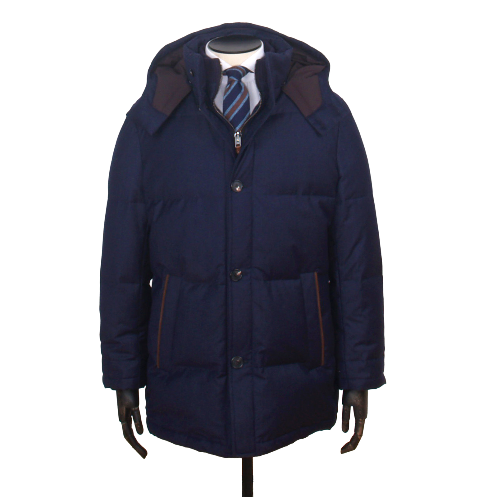 Manto Schurwolle Jacke in Dunkelblau mit Green Storm System