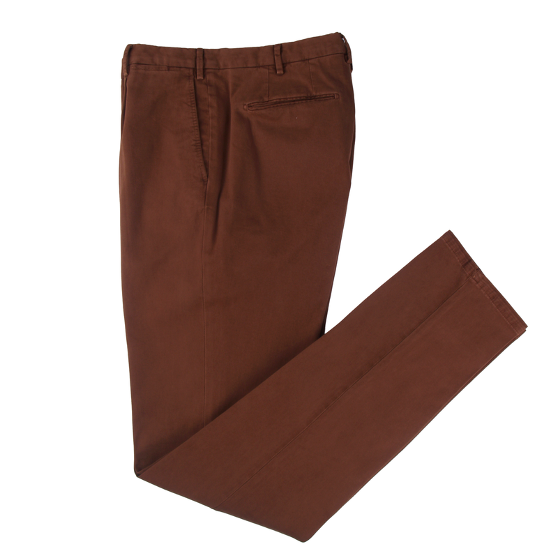 Santaniello Evoluto trousers in mahogany brown