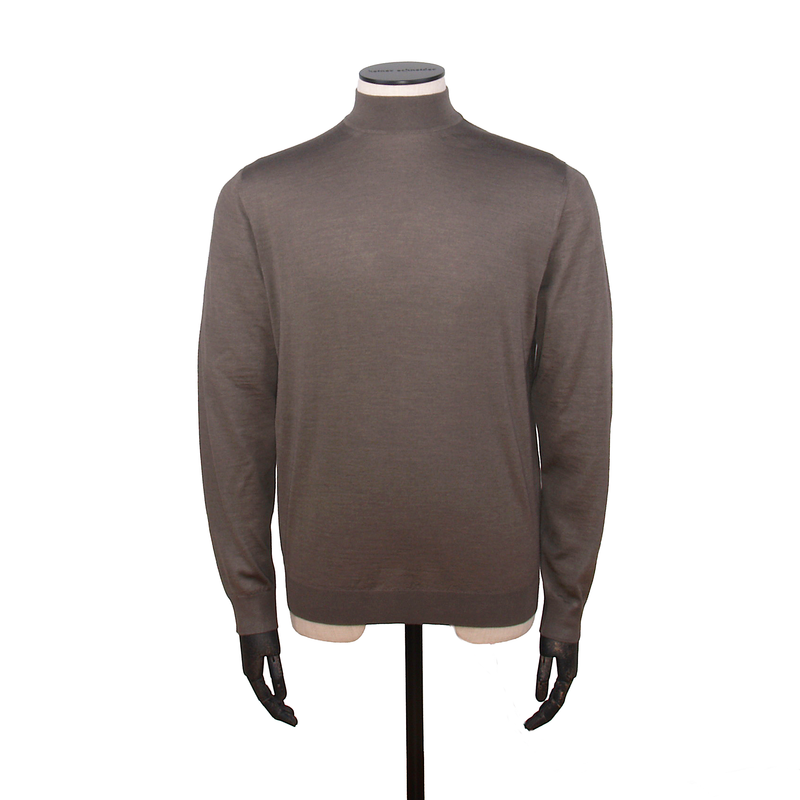 Malo Kaschmir Seide Pullover in Taupe Melange