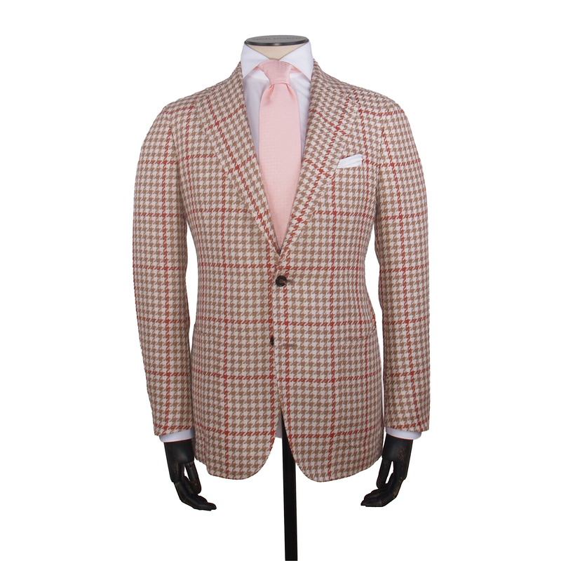 Stile Latino Glencheck silk linen cotton jacket