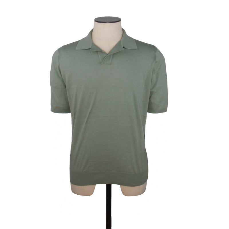 Fioroni grünes Poloshirt mit kurzen Ärmeln