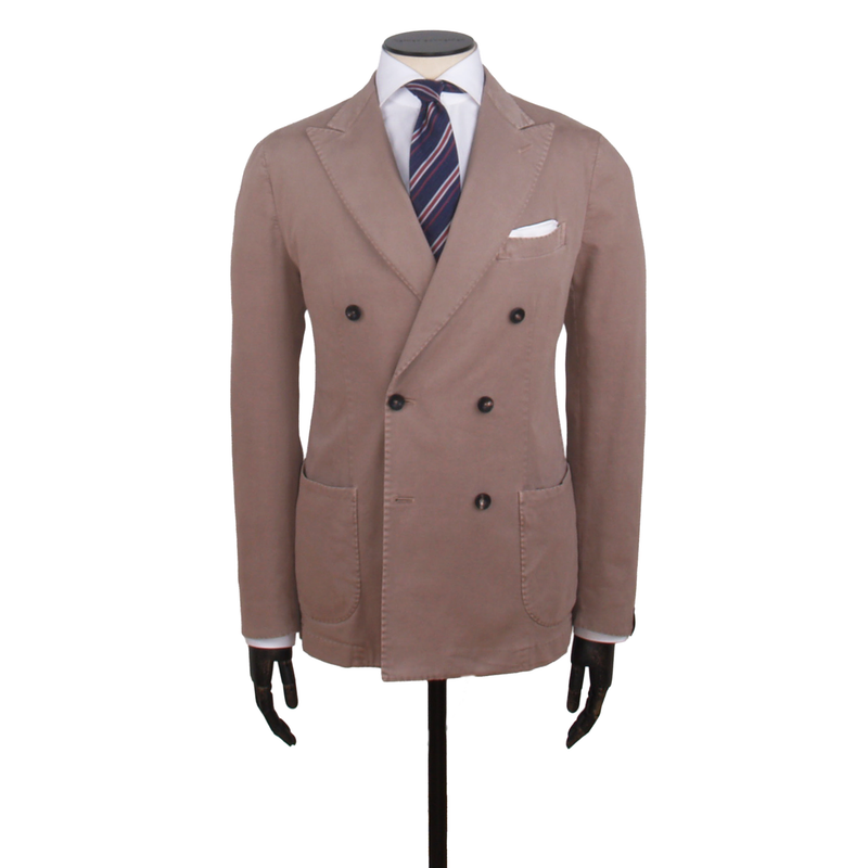 Santaniello cotton suit in sand rose
