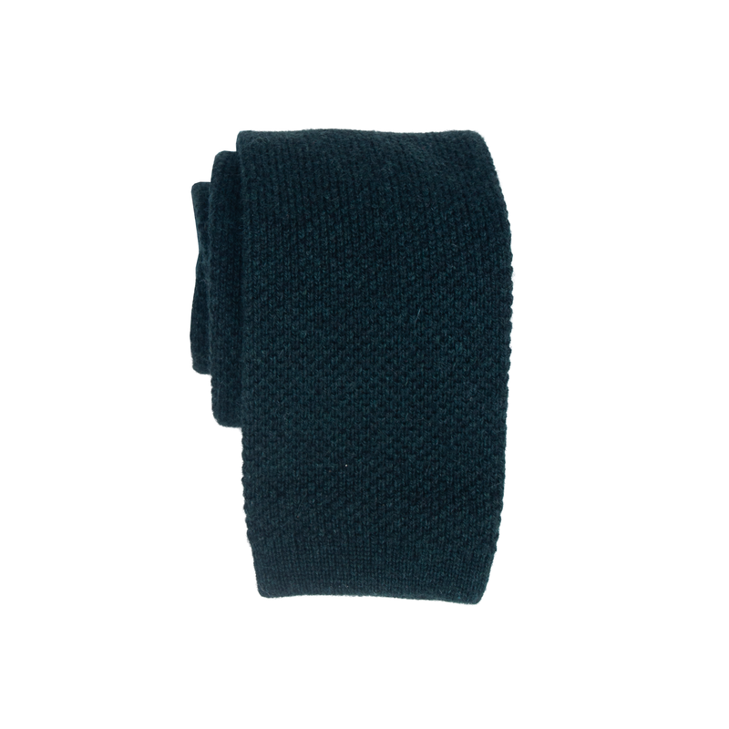 Petronius 100% Cashmere Strickkrawatte Jagdgrün