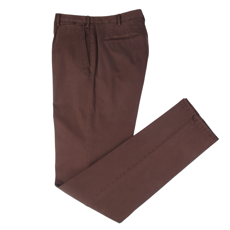Santaniello Evoluto cotton trousers chocolate brown