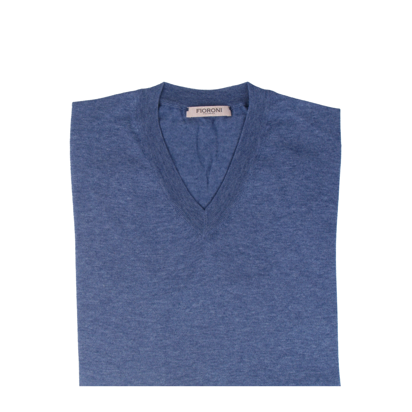 Fioroni blaue V-Neck Pullover mit langen Ärmel