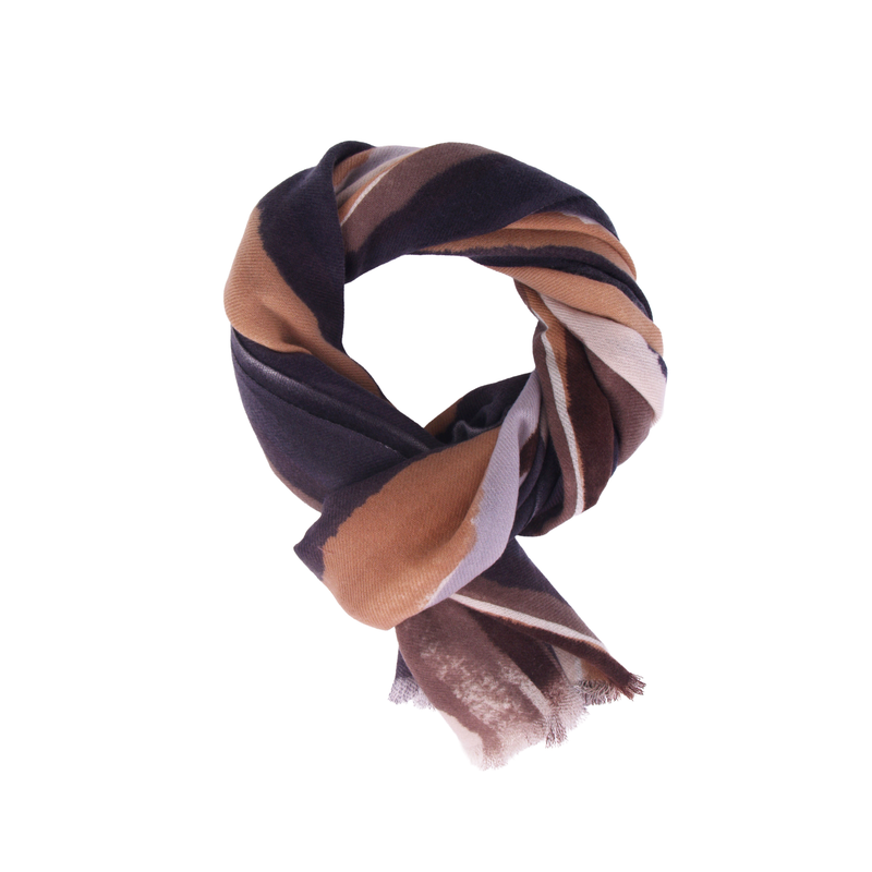 Andreas 1947 cashmere scarf Elsa in light brown