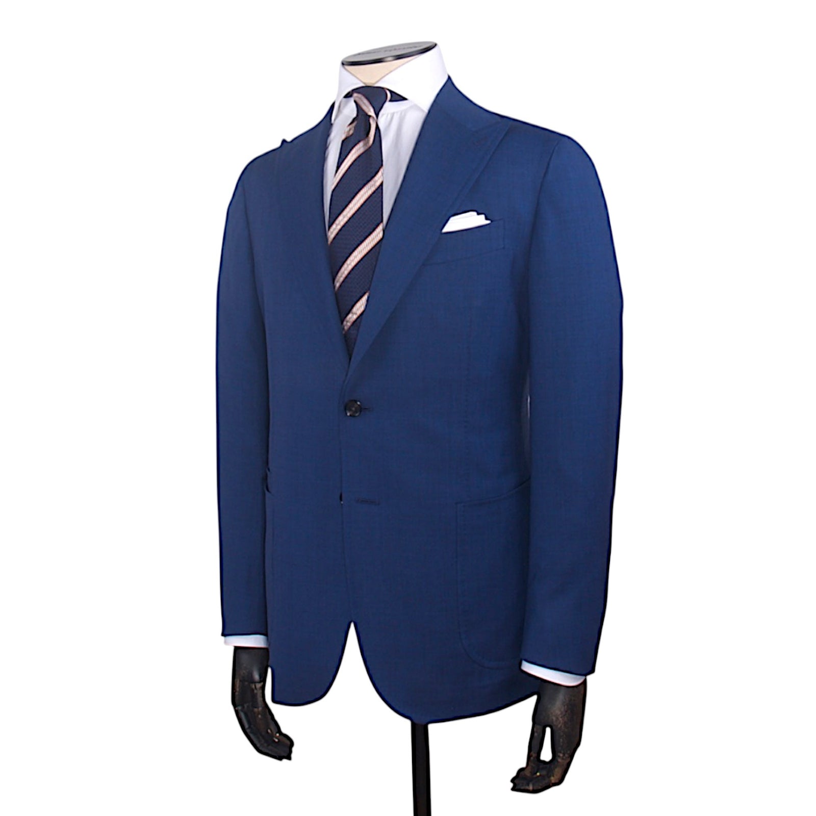 Stile Latino blauer Anzug aus Wolle mit Peakrever