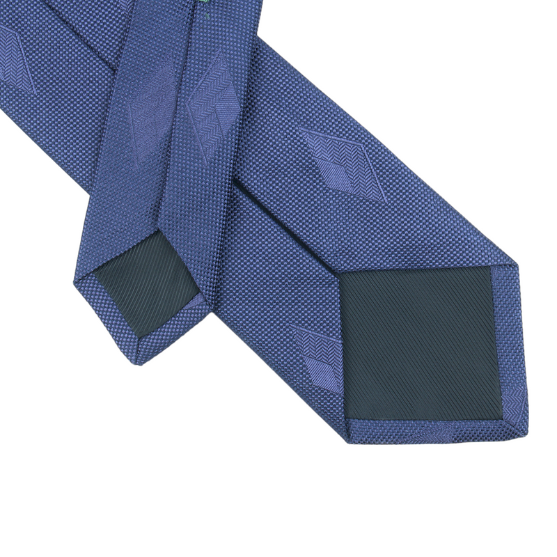 Luigi Borrelli Krawatte Prismamuster Blau