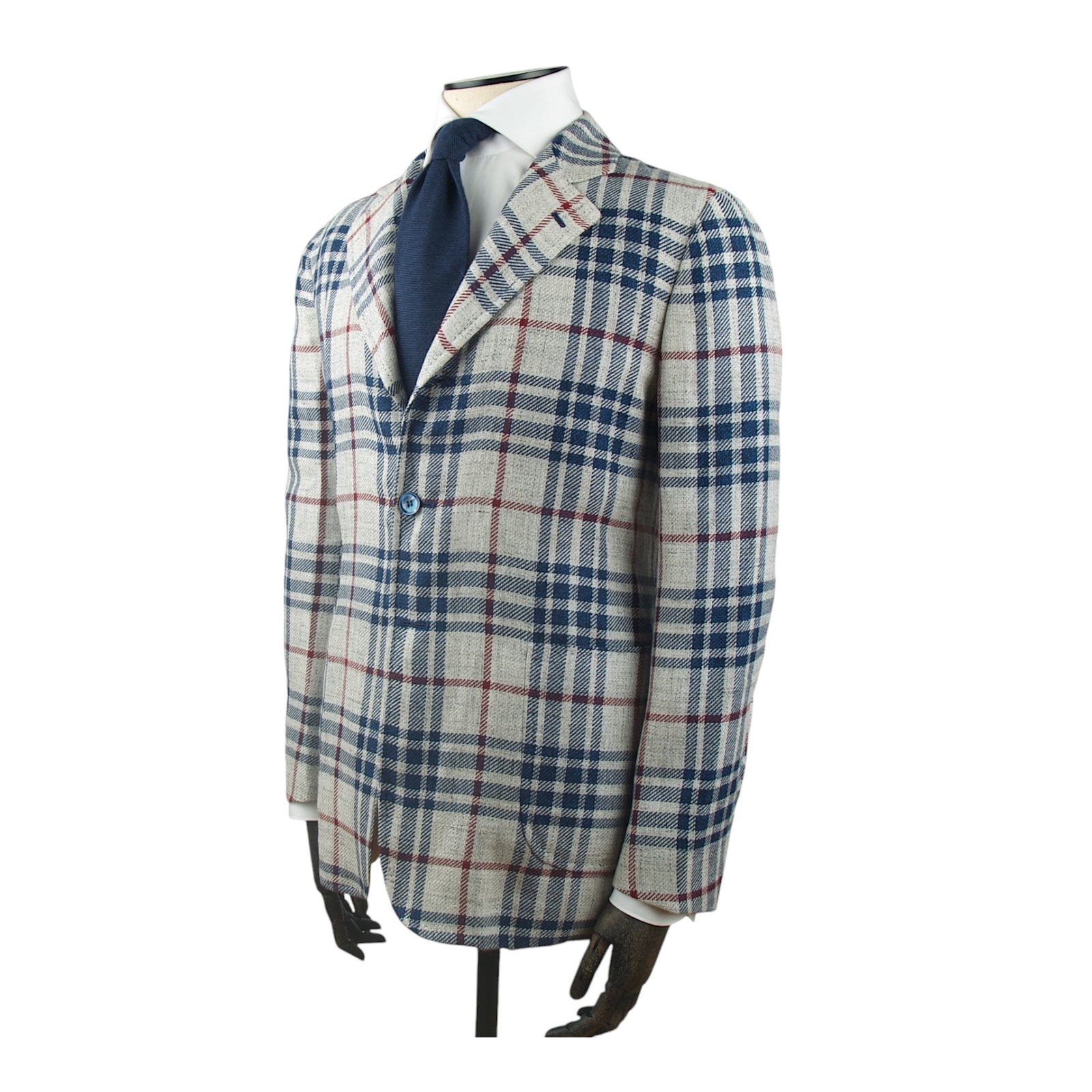 Stile Latino Blau Weiß Rotes Sakko