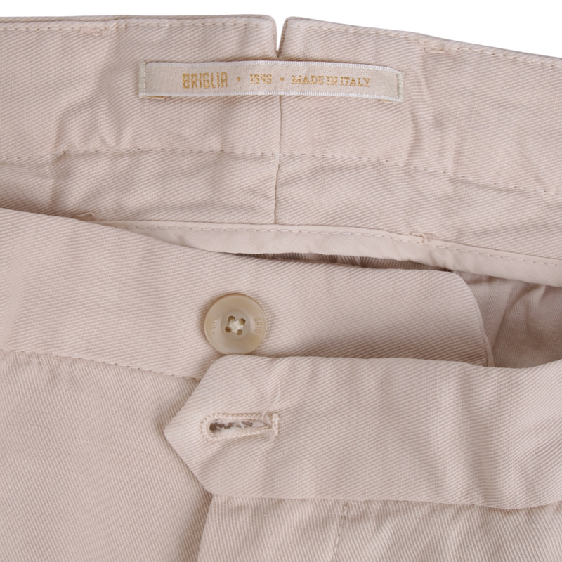 Briglia 1949 Leinen Baumwollhose Model Courmayeurv Beige