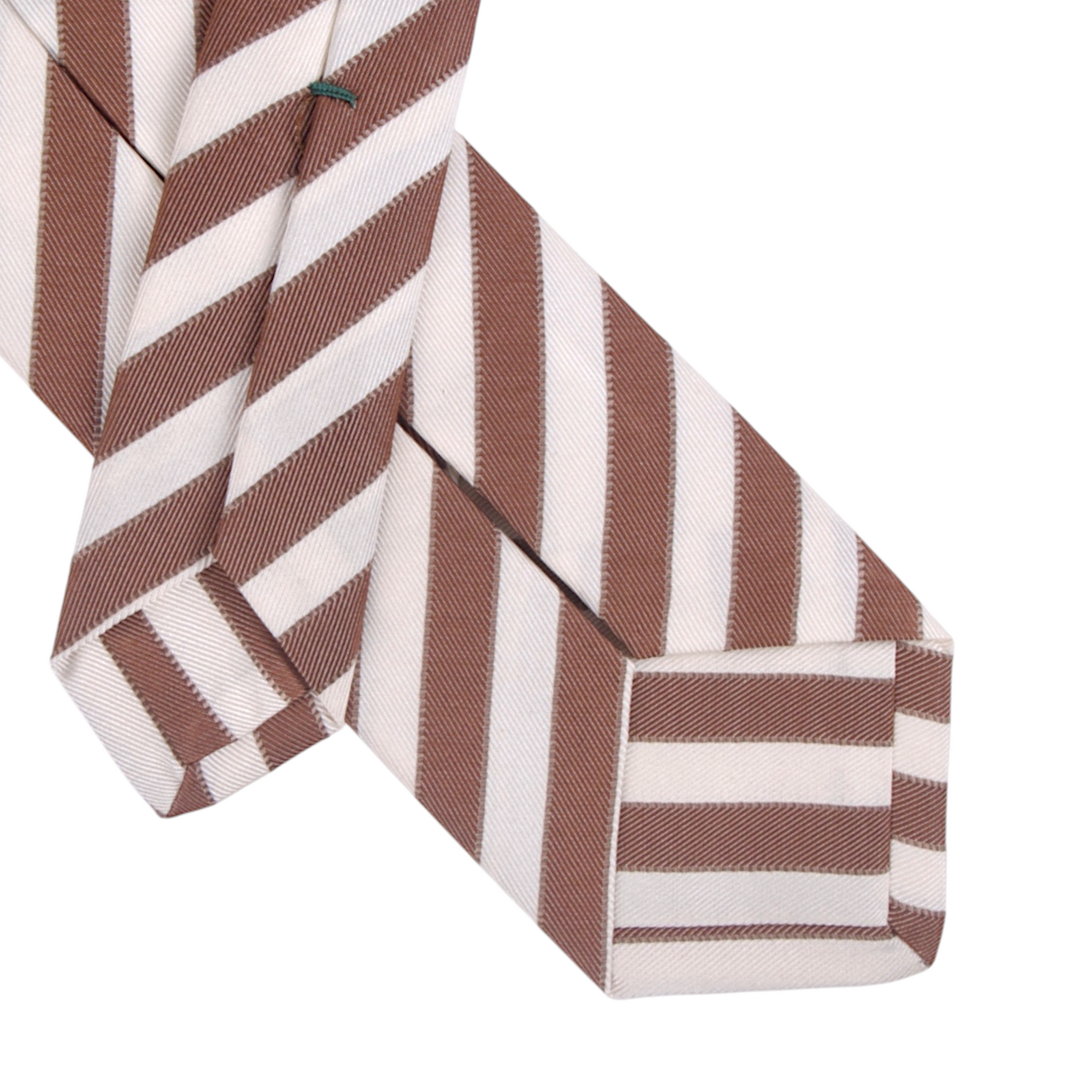Luigi Borrelli brown and white striped tie