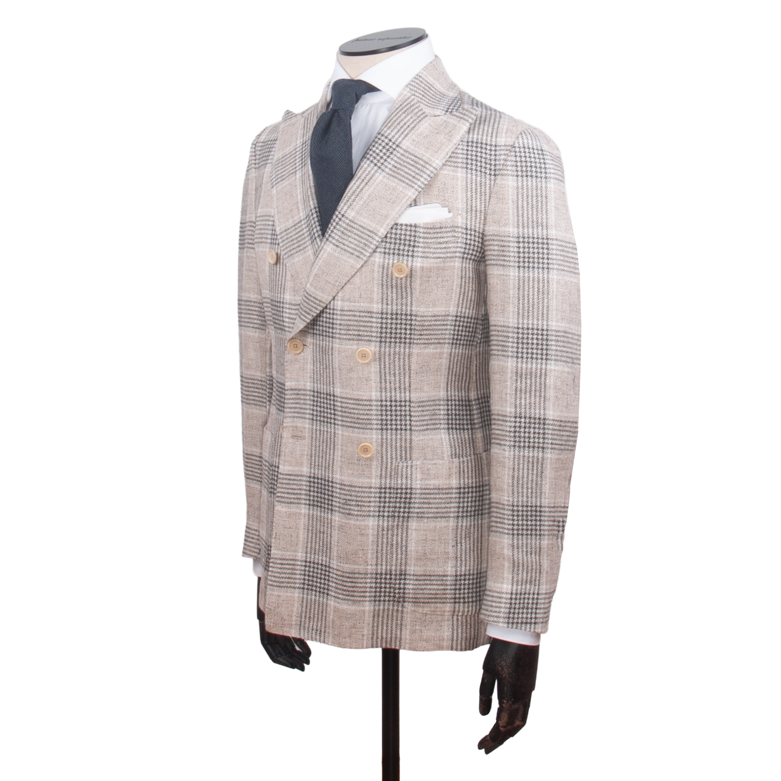 Gaiola Napoli Leinensakko Beige Kariert