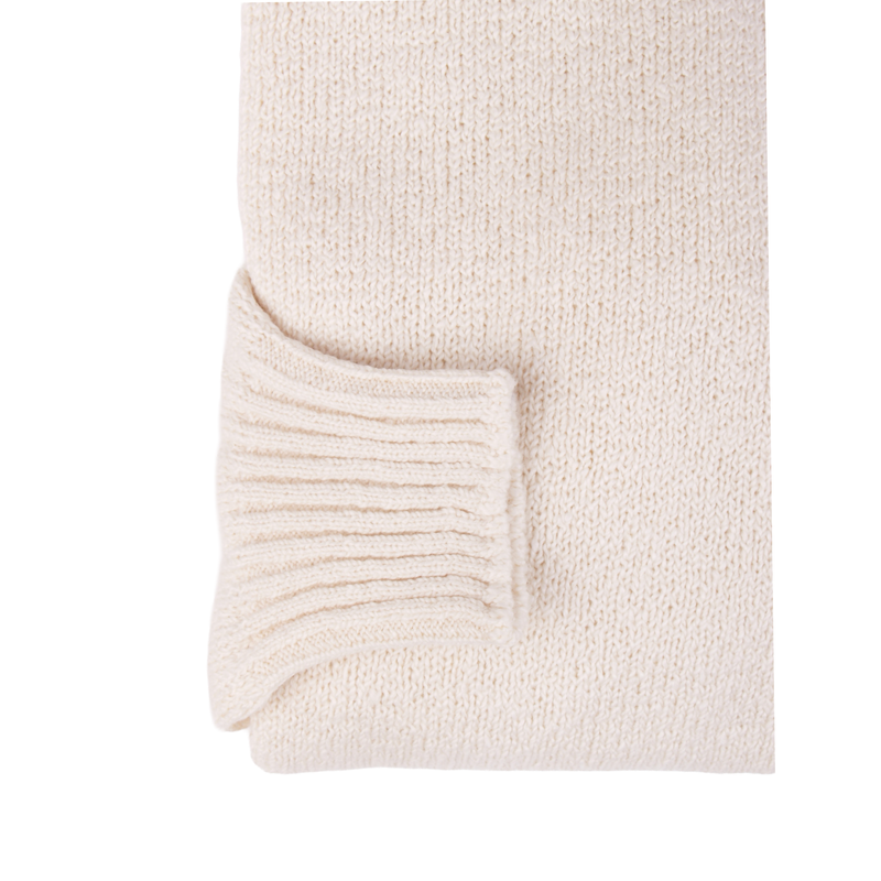 Fioroni beige Baumwollpullover mit langen Ärmeln