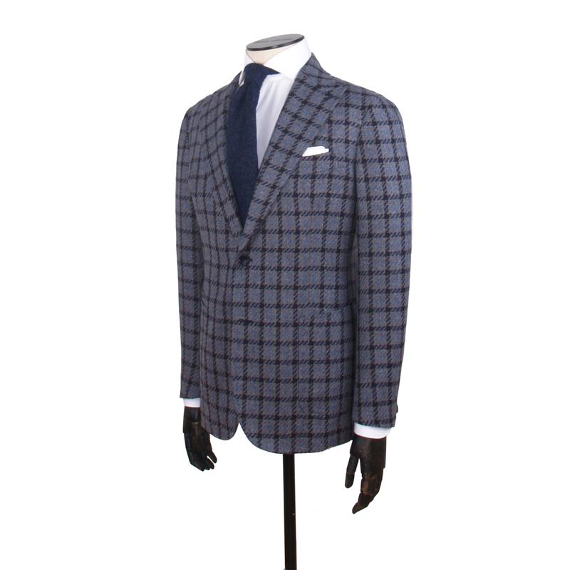 Stile Latino Kariertes Sakko in Blau