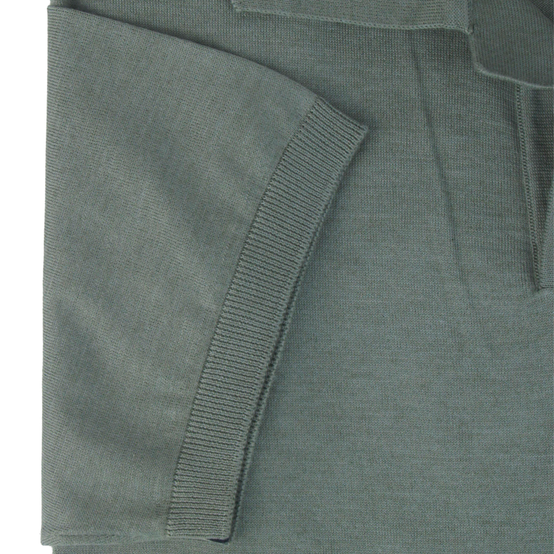 Fioroni grünes Poloshirt mit kurzen Ärmeln