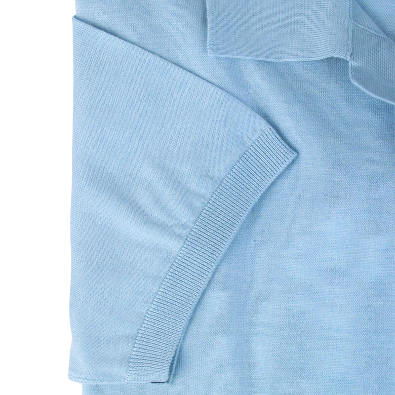 Fioroni hellblaue Poloshirt mit kurzen Ärmel