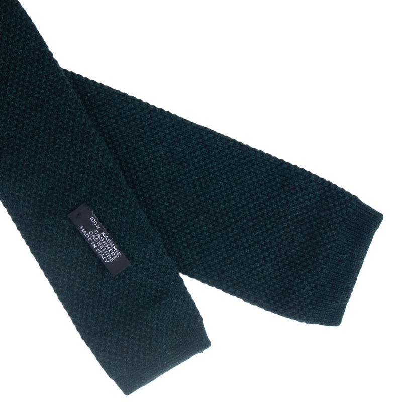 Petronius 100% Cashmere Strickkrawatte Jagdgrün