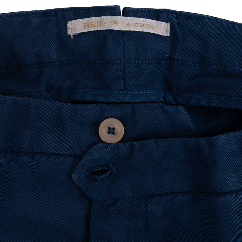 Briglia 1949 Leinen Baumwollhose Model Courmayeurv Nachtblau