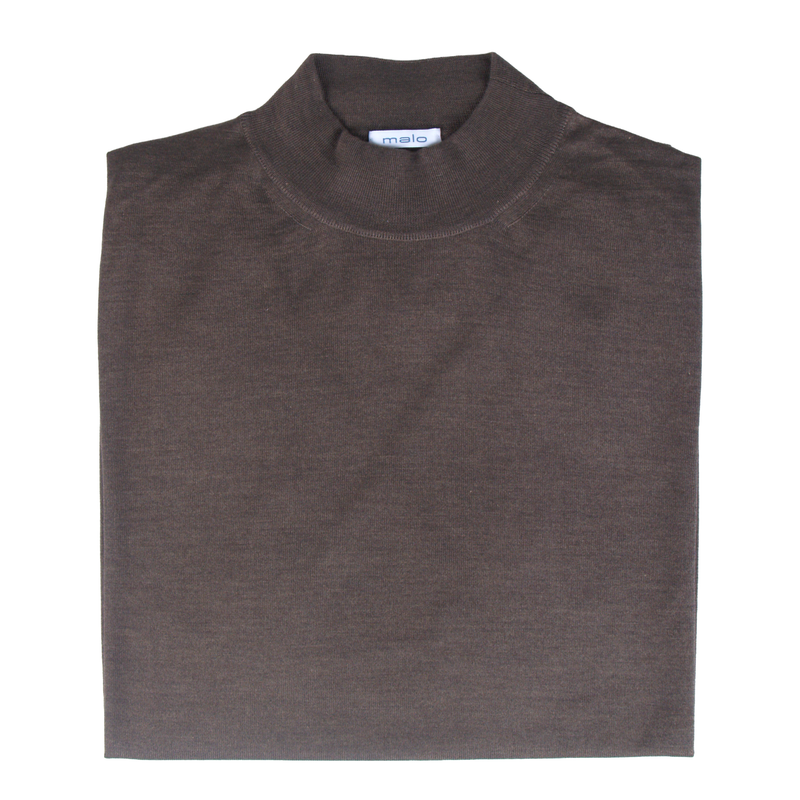 Malo Kaschmir Seide Pullover in Taupe Melange