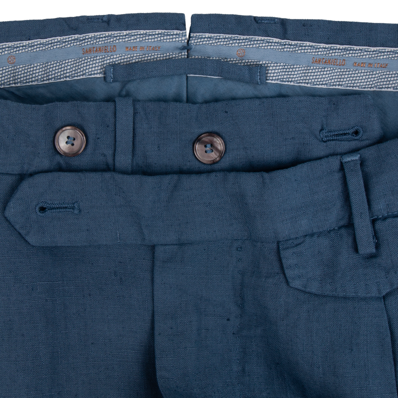 Santaniello Leinenhose Evoluto Taubenblau