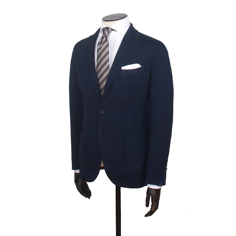 Santaniello cotton jacket in dark blue