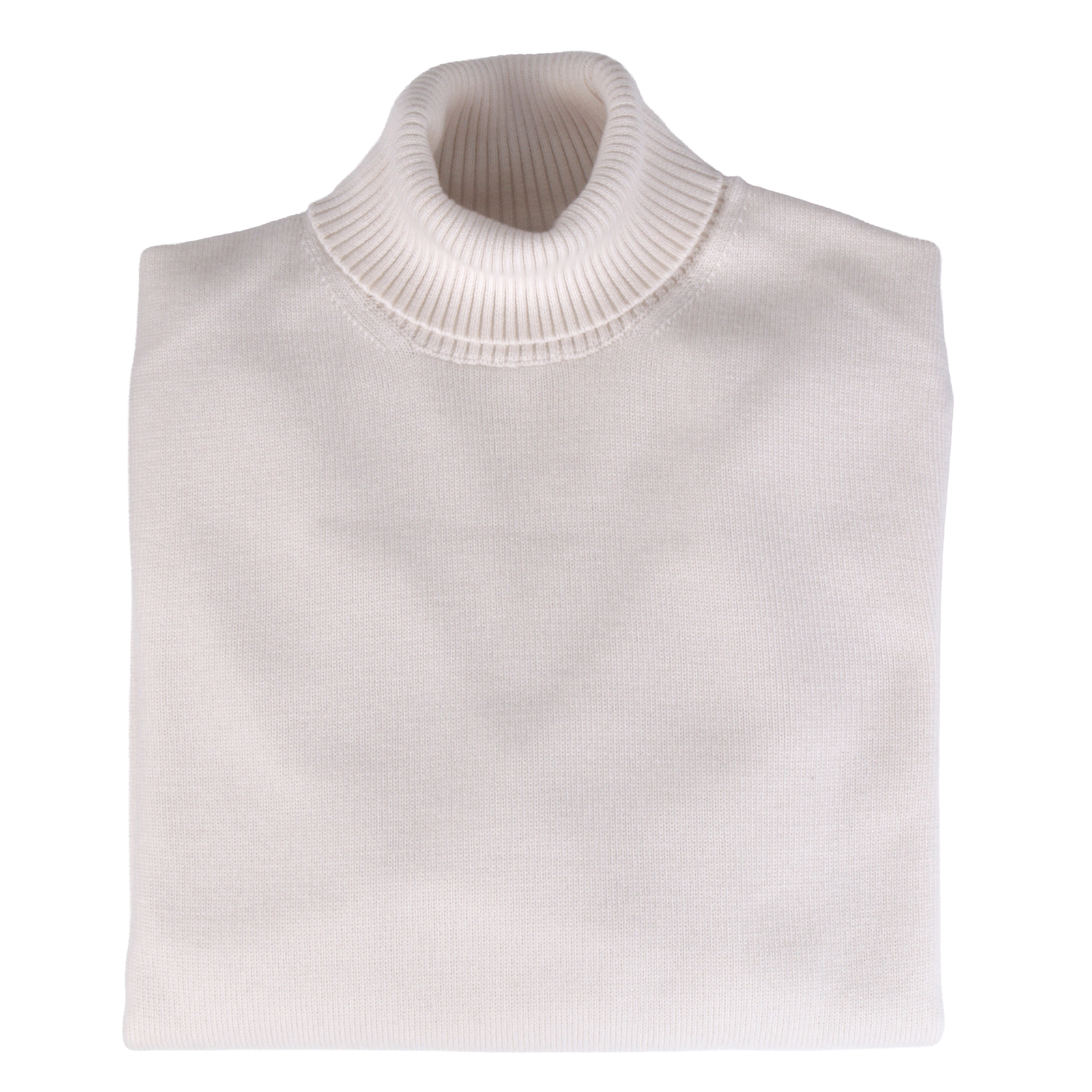 Malo Schurwolle Rollkragenpullover in Cremefarbe