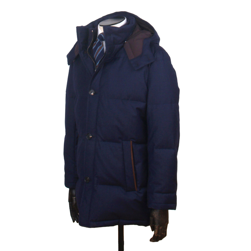 Manto Schurwolle Jacke in Dunkelblau mit Green Storm System
