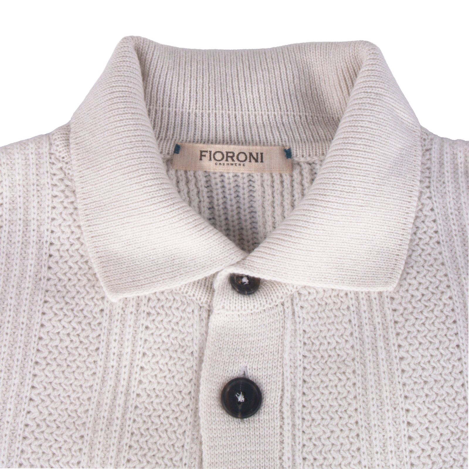 Fioroni cashmere bomber jacket with buttons and polo collar