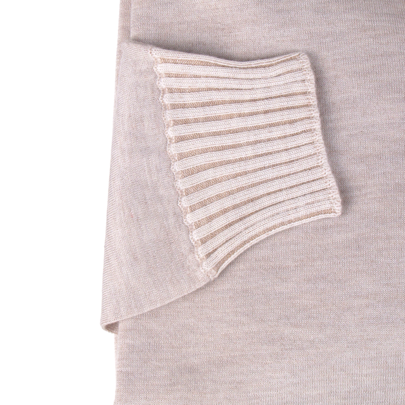 Fioroni Duvet cashmere pullover with zip Model Troyer