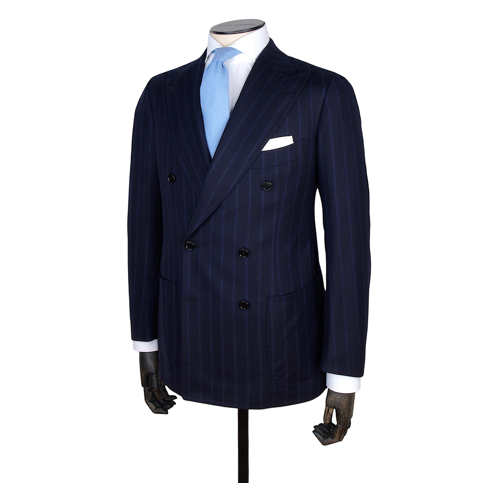 Cesare Attolini blauer Anzug Kreidestreifen