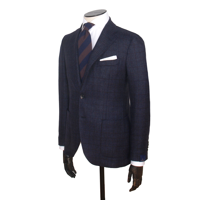 Santaniello jacket in anthracite plaid