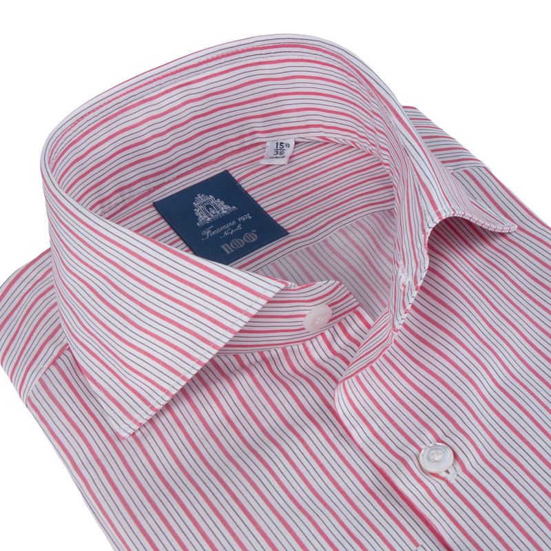 Finamore striped shirt slim fit Milano Eduardo collar