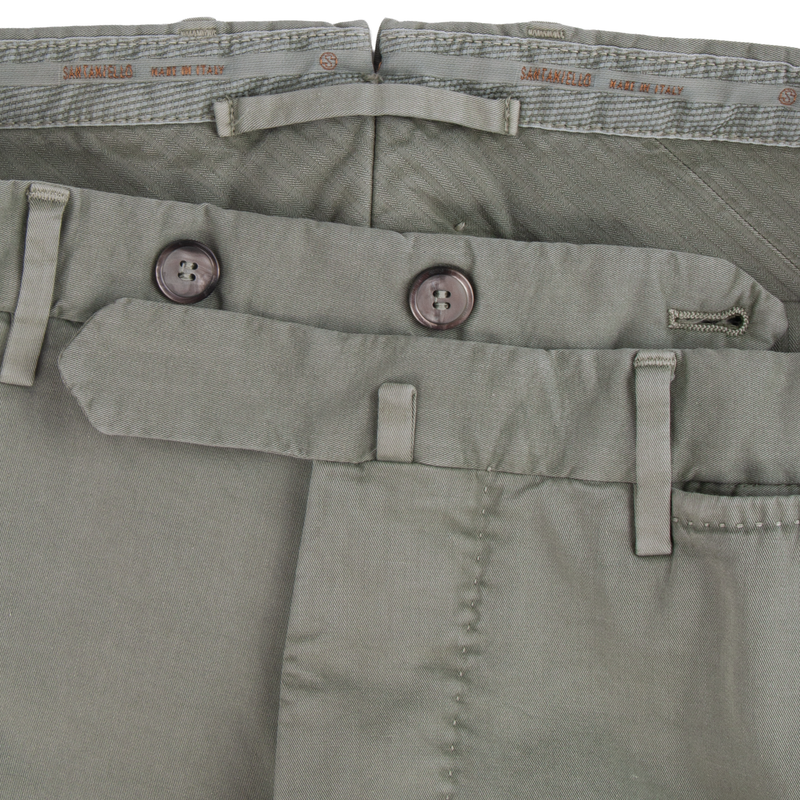 Santaniello Baumwollhose Evoluto Grau Grün