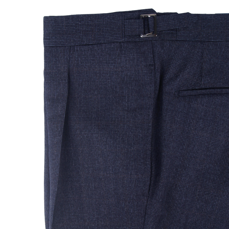 Santaniello trousers in extra-fine wool dark blue