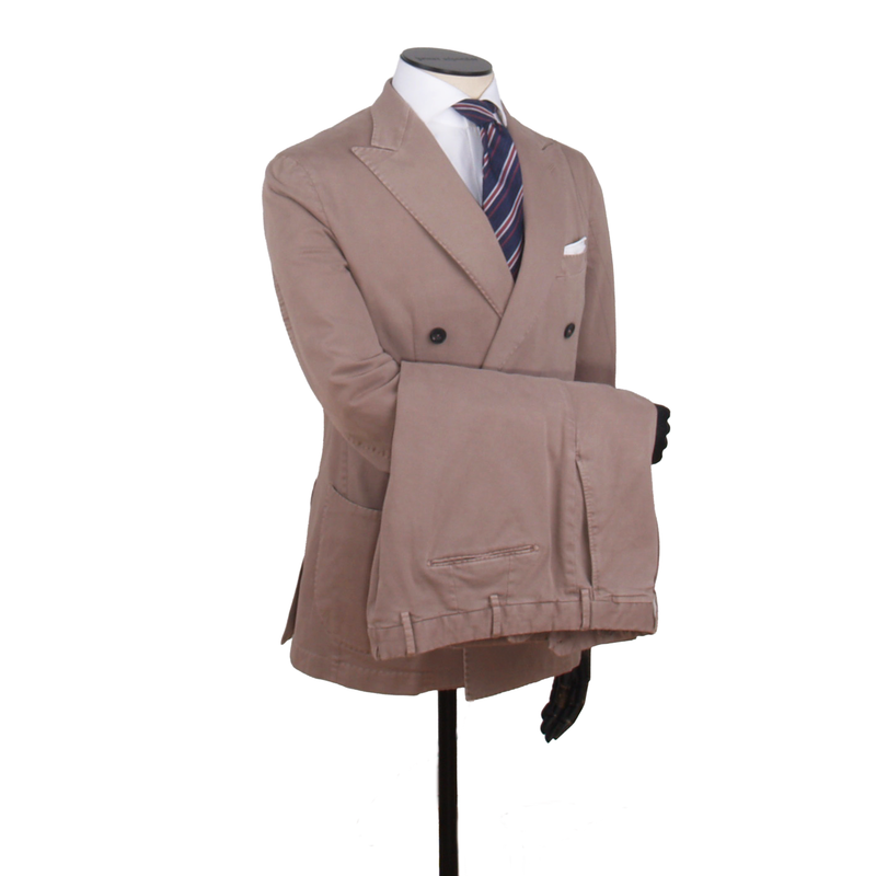 Santaniello cotton suit in sand rose