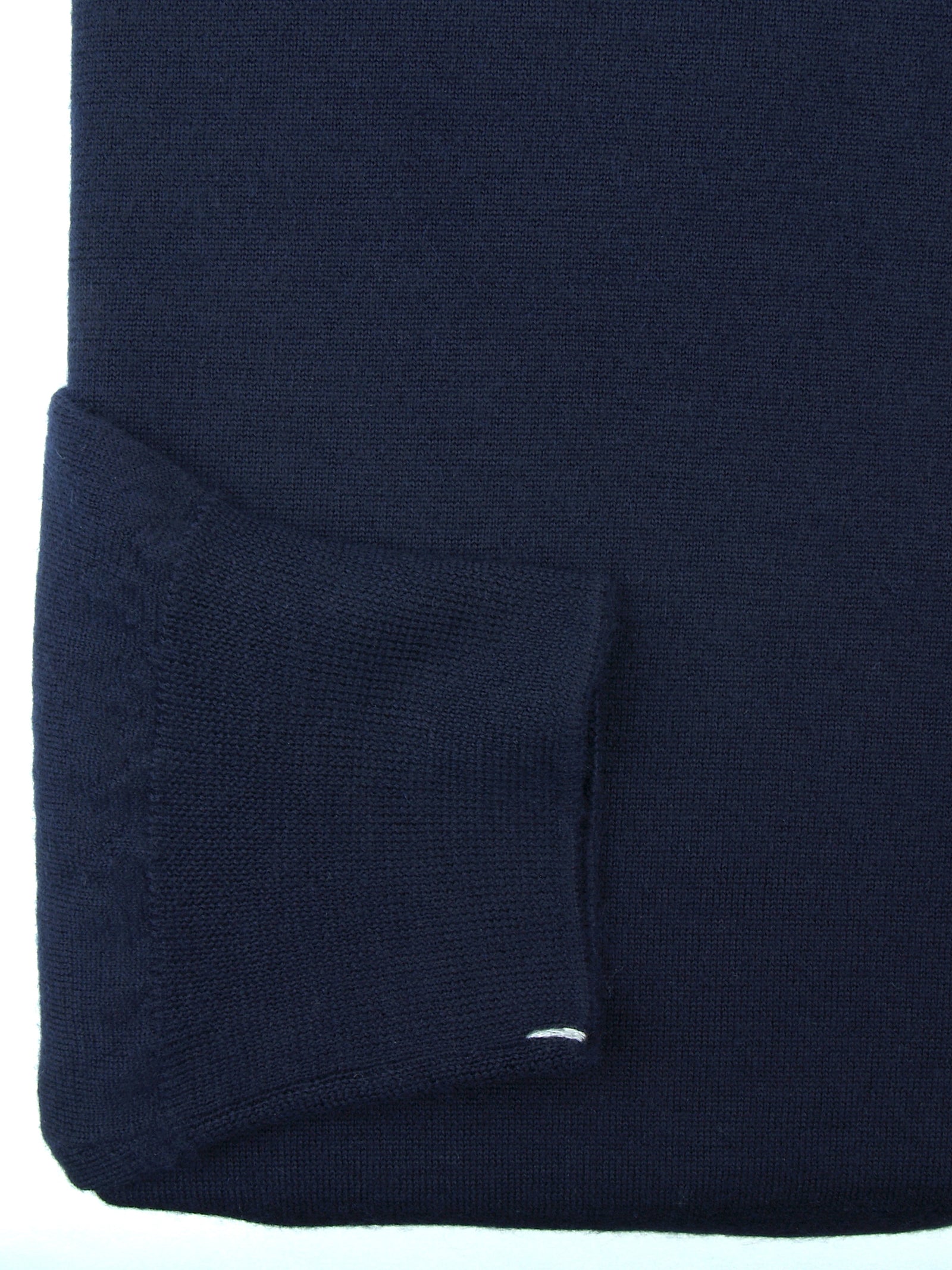 Fioroni navy blauer Duvet Kaschmir Pullover mit Mock Kragen